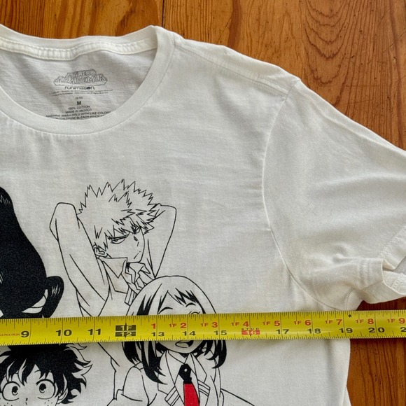 My Hero Academia White T Shirt Anime Manga Deku Bakugo Todoroki Ochako Tsuyu - Picture 3 of 5
